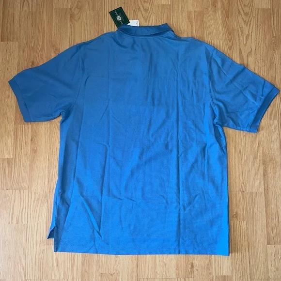 NWT Brooks Brothers Blue Short Sleeve Country Club Polo Collar Shirt Size XL - Picture 6 of 8